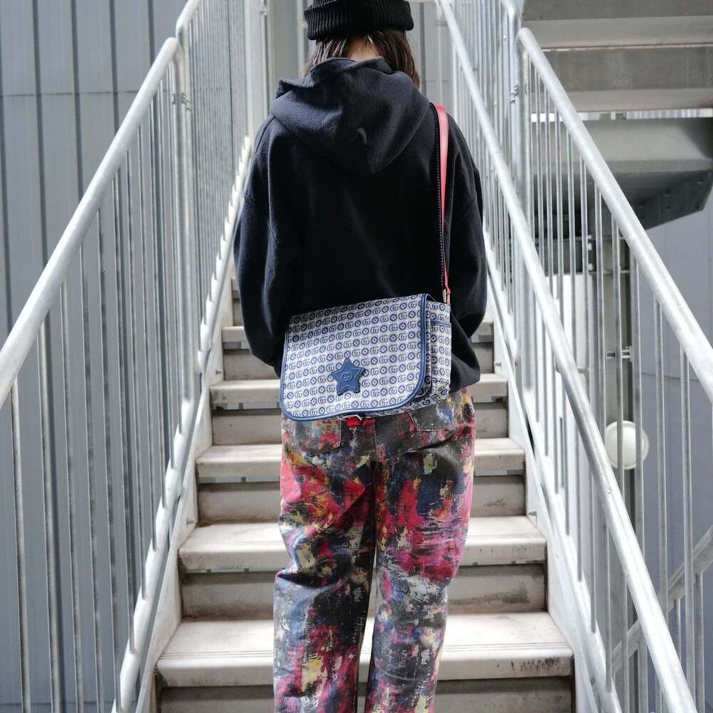 GUCCI Blue Messenger Shoulder Bag - Picture 13 of 13